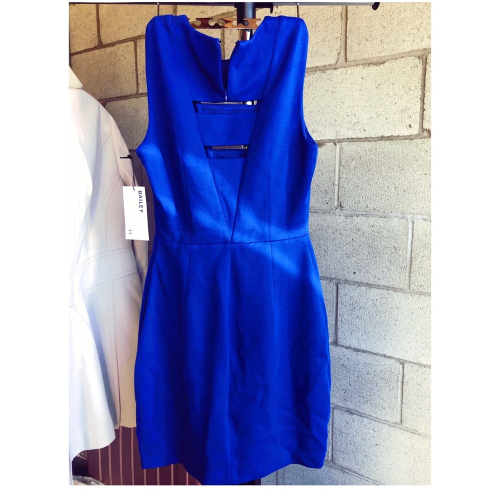 Bailey 44 fitted blue mini dress NWT